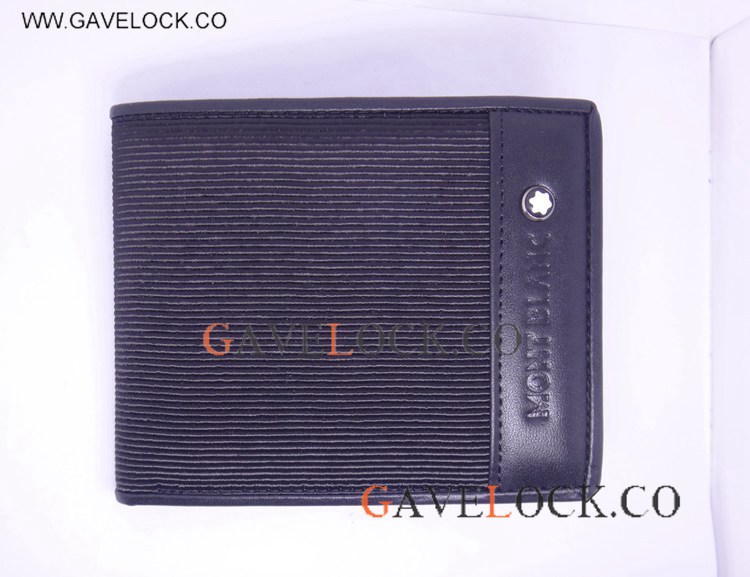 Montblanc And Star Logo Black Short Fake Montblanc Wallet For Gift
